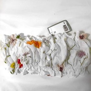 H&M x Wild Flower Collection Draped Tube Top